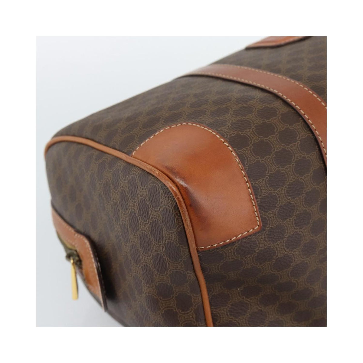 Celine - Sac À Main Vintage Macadam Boston Toile - Marron