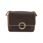 Celine - Sac Porté Épaule Vintage Macadam Circle Logo Toile - Marron