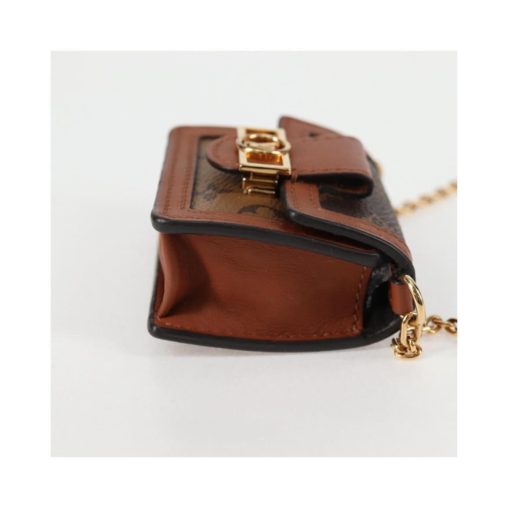 Louis Vuitton - Sac Porté Épaule Dauphine Mini Toile - Marron
