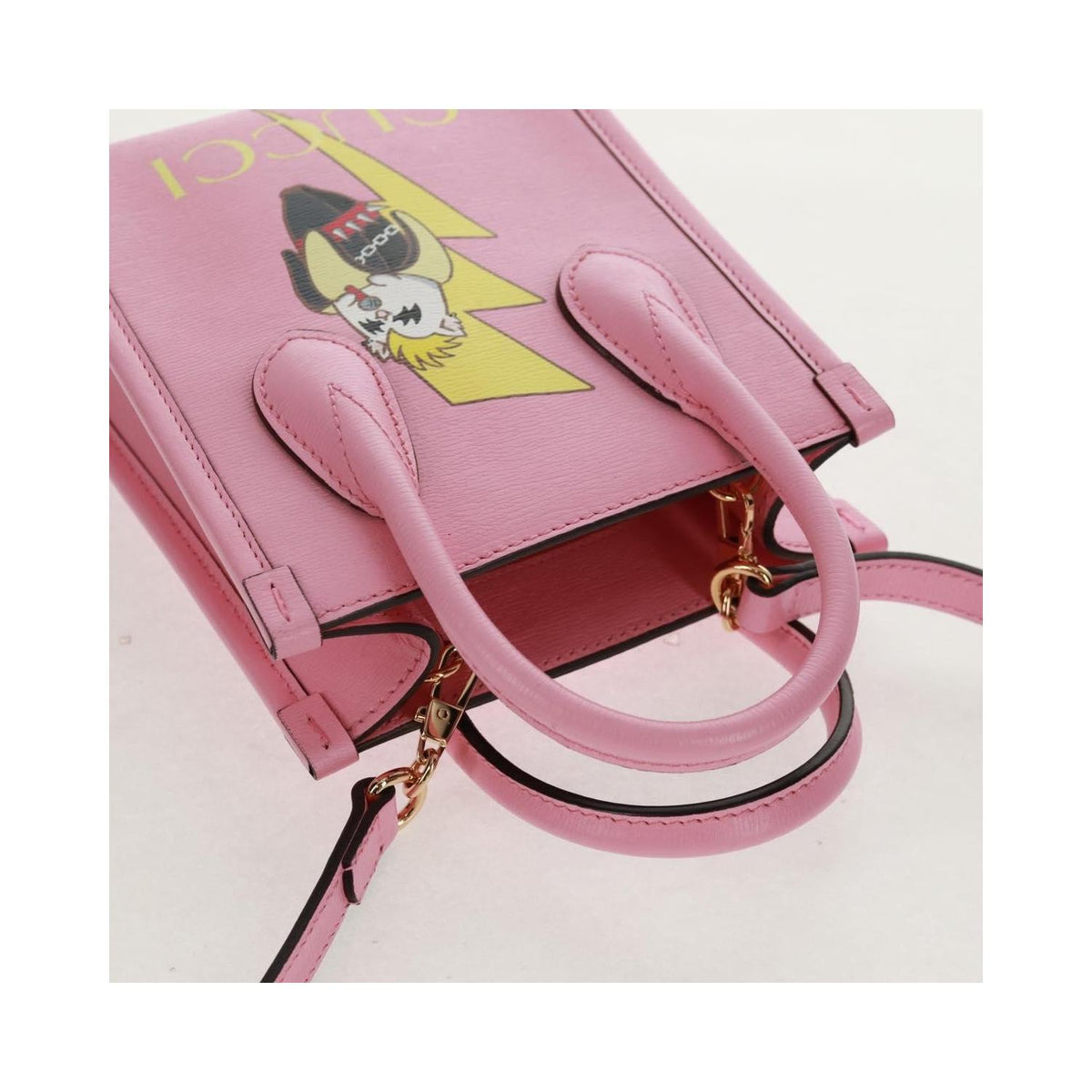 Gucci - Shopper Vertical Tote Mini i læder - Lyserød