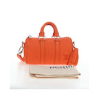 Louis Vuitton - Sac Porté Épaule City Keepall Cuir - Orange