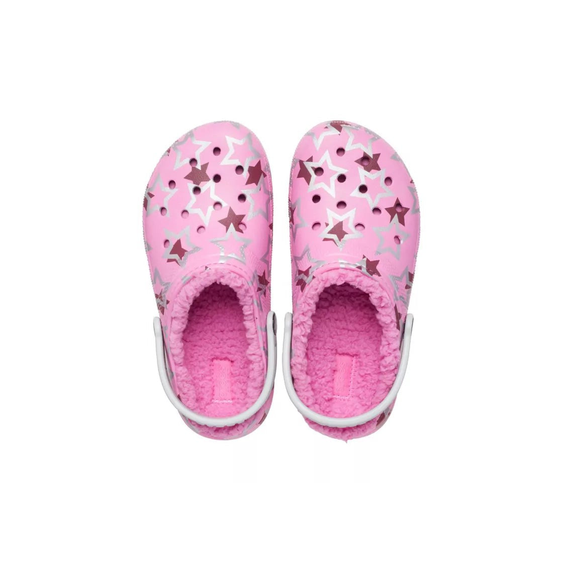 Classic Lined Disco Dance Party Junior Clogs - Pink