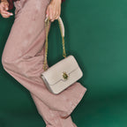 Bolso Ava Mediano Napa Yeso