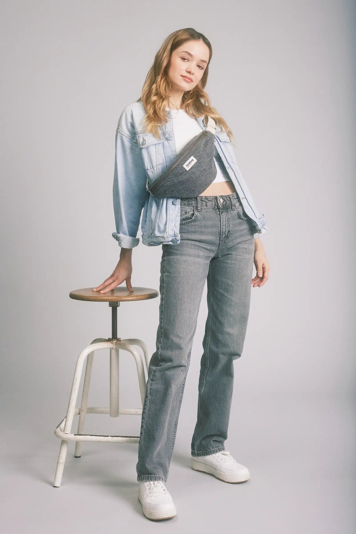 Heuptas Olivia van denim - Grijs