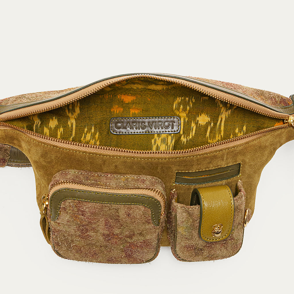 Sac Banane Veau Velours Romeo Papyrus