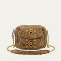 Bolso Charly de piel de becerro de terciopelo Papyrus