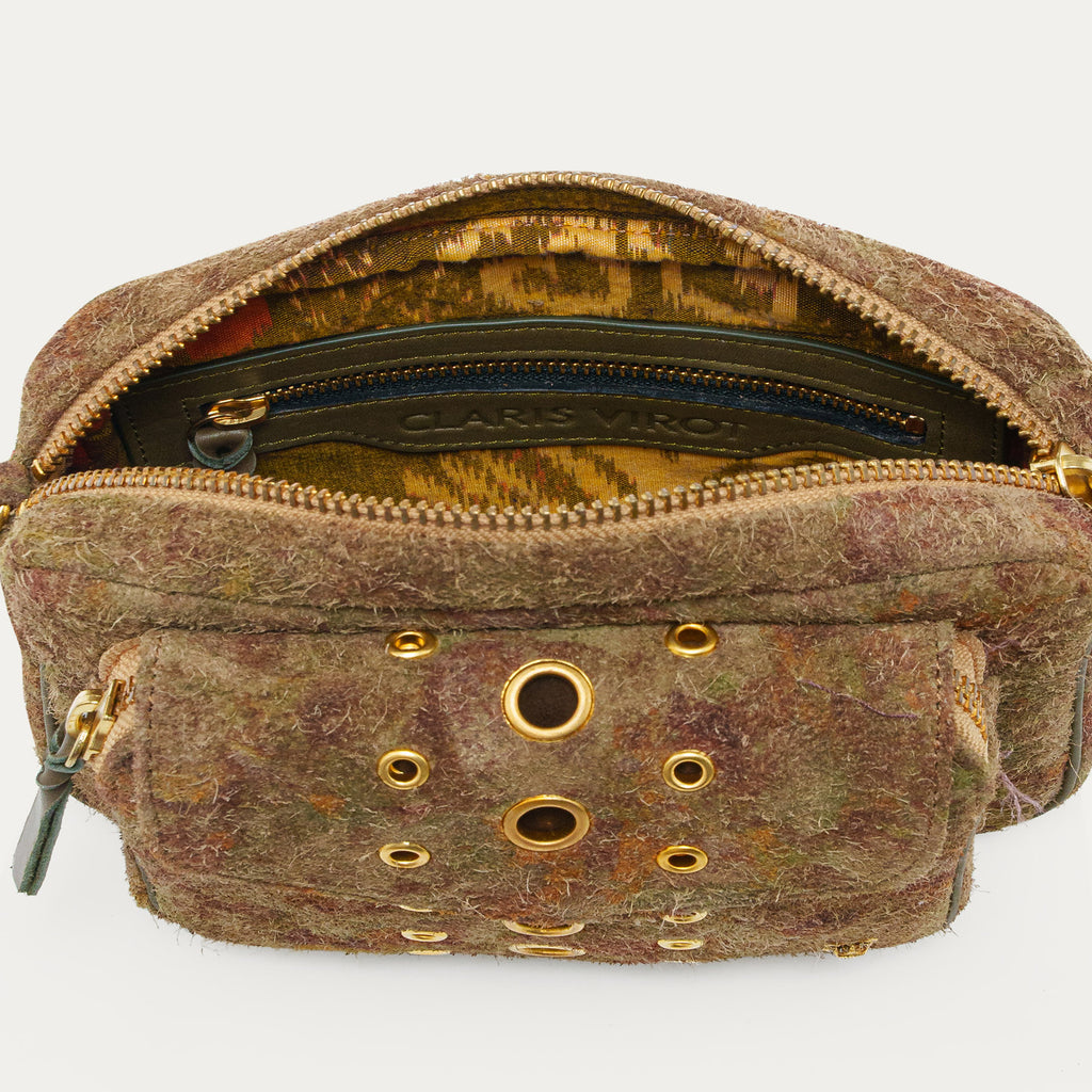 Bolso Charly de piel de becerro de terciopelo Papyrus