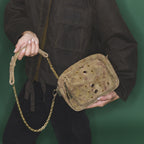 Bolso Charly de piel de becerro de terciopelo Papyrus