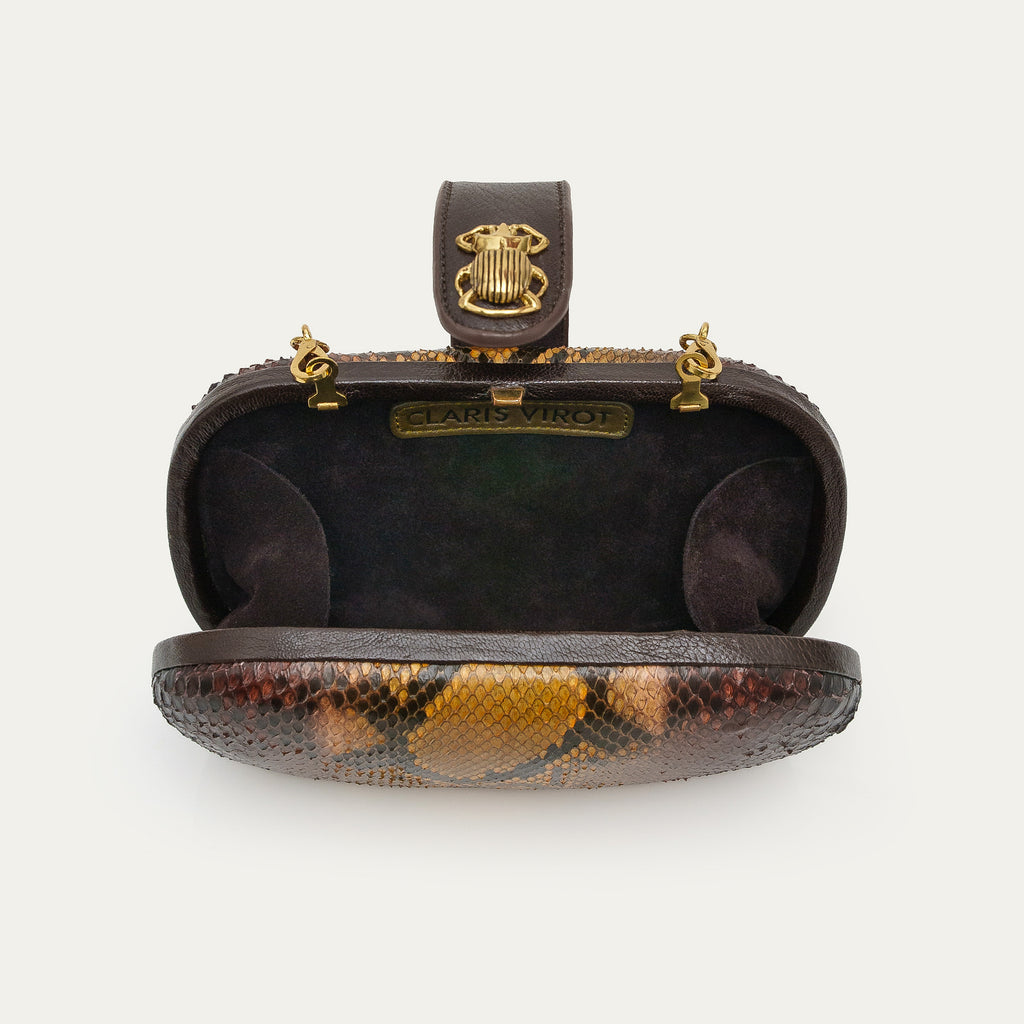 Chiara Python Tiger Eye Bag