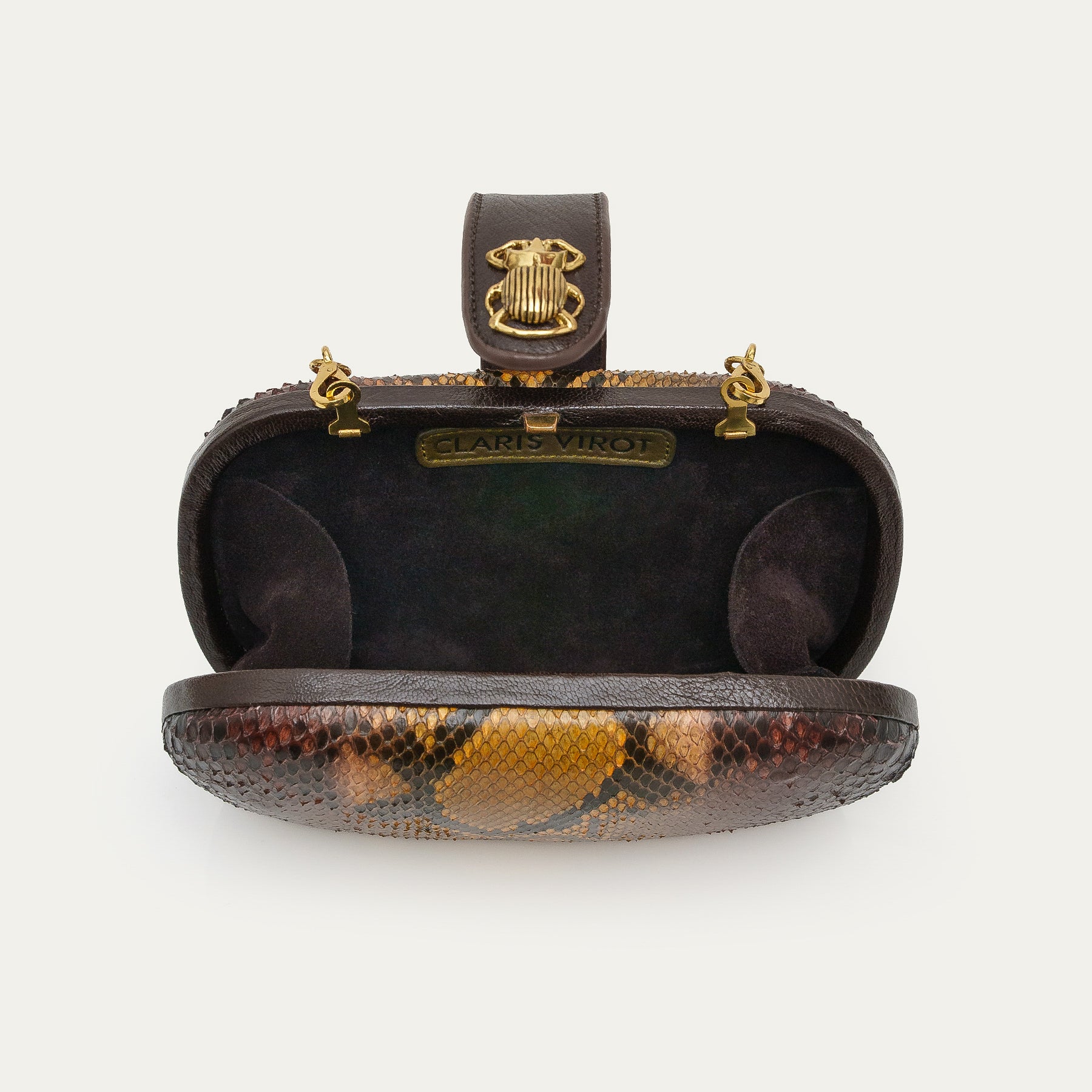 Chiara Python Tiger Eye Bag