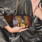 Chiara Python Tiger Eye Bag