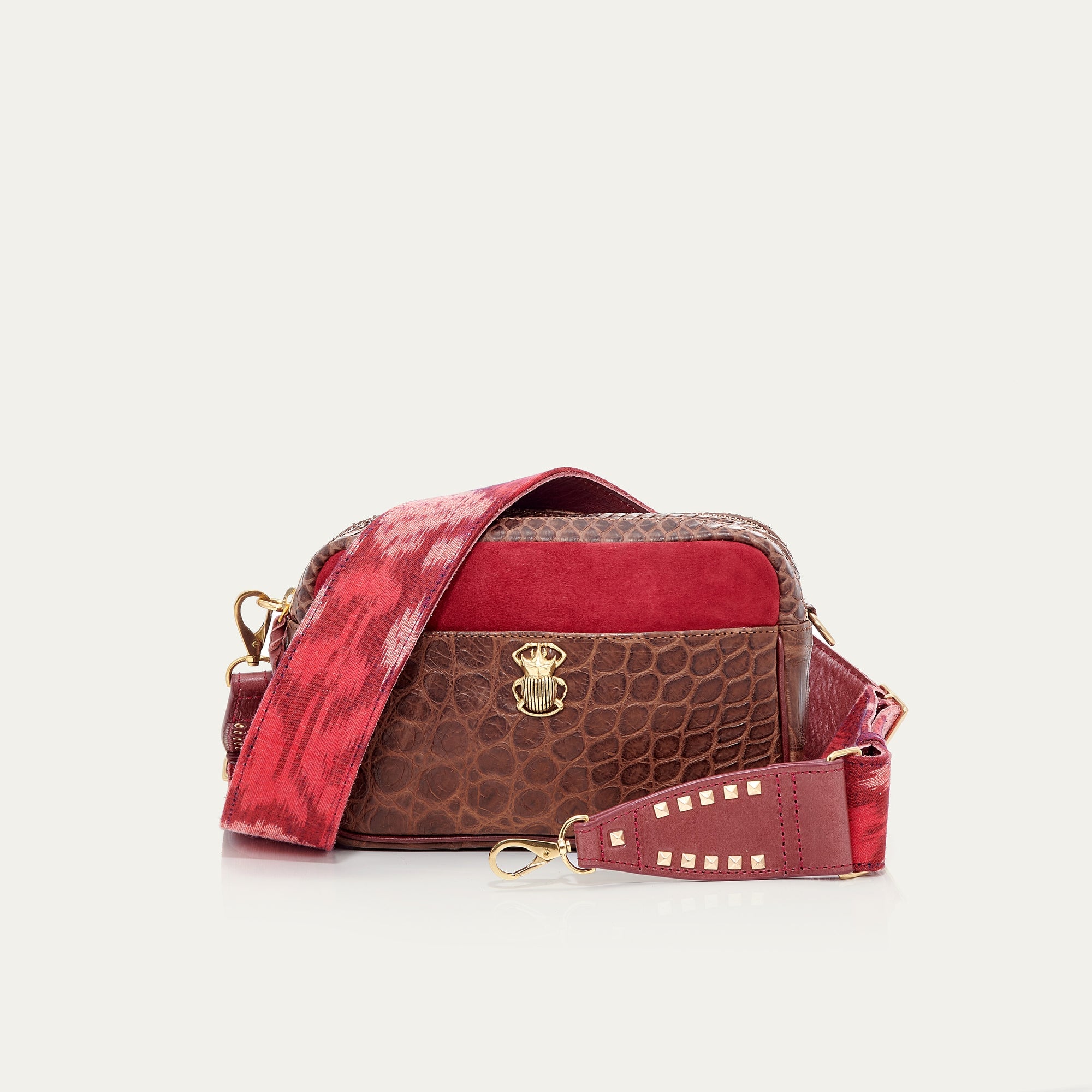 Lily Choco Crocodile and Python Bag