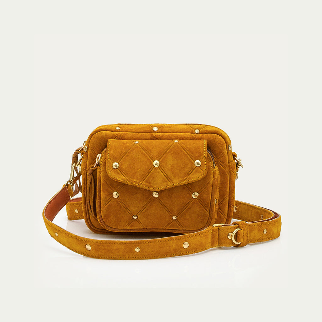Baby Charly Amber Studded Leather Bag