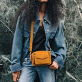 Baby Charly Amber Studded Leather Bag