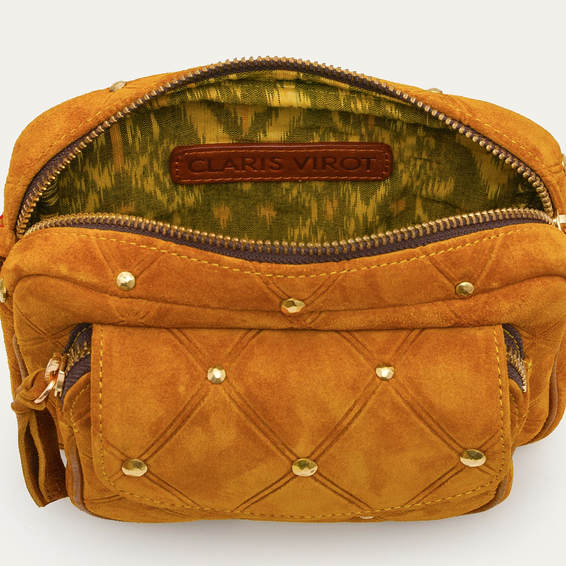 Baby Charly Amber Studded Leather Bag