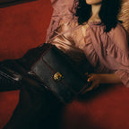 Bolso De Piel Ava Grande Bordado Marrón