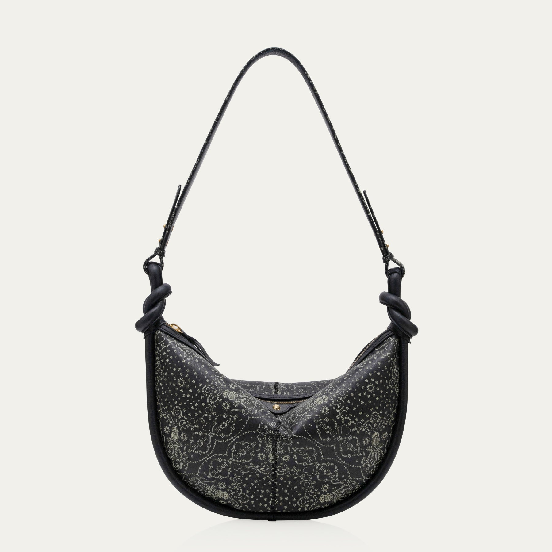 Chris Bandana Leather Bag Black