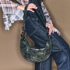 Chris Bandana Leather Bag Black