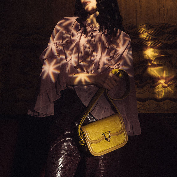 Mini Manon Sulfur Leather Bag