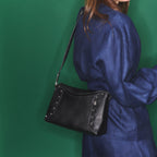 Gaia Black Nappa Leather Bag