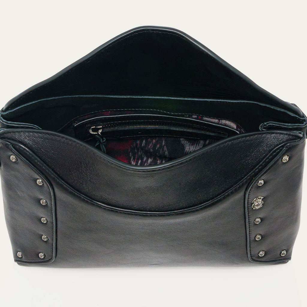 Gaia Black Nappa Leather Bag