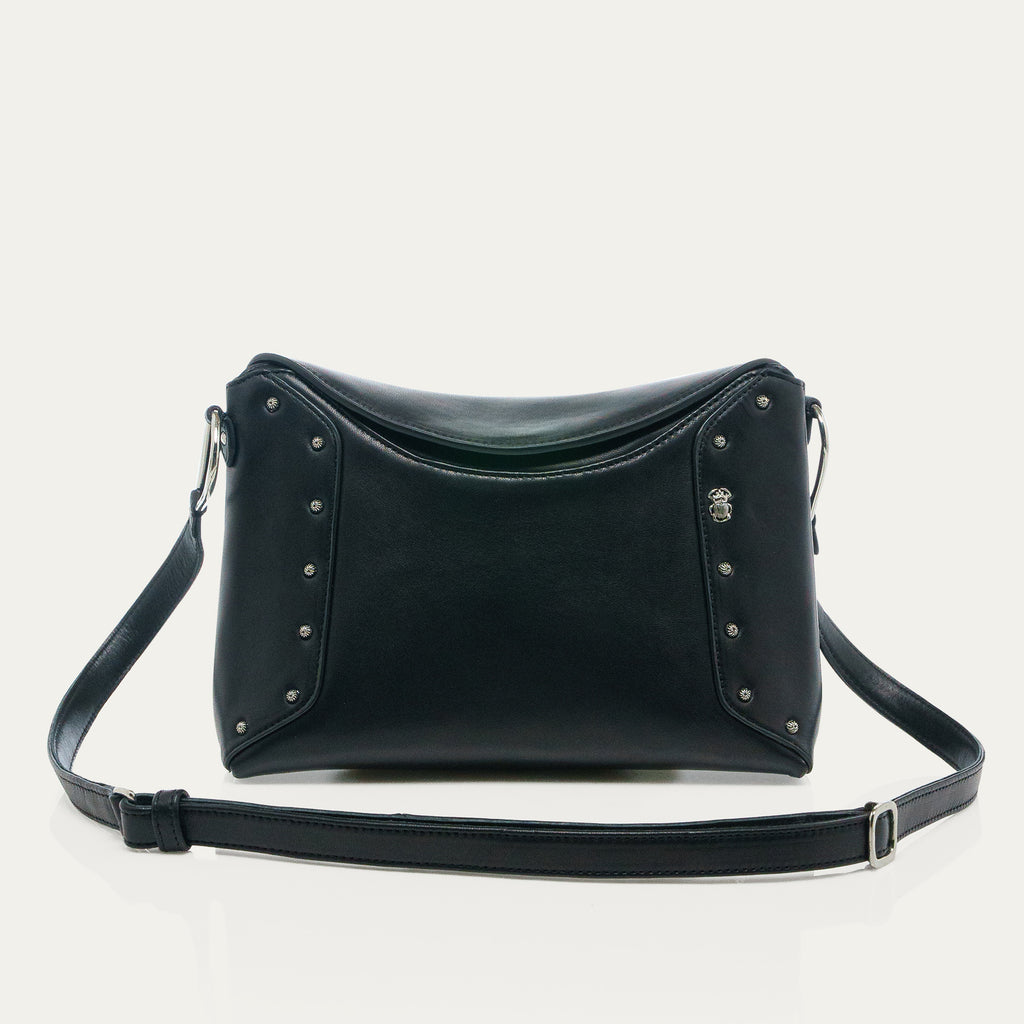 Gaia Black Nappa Leather Bag