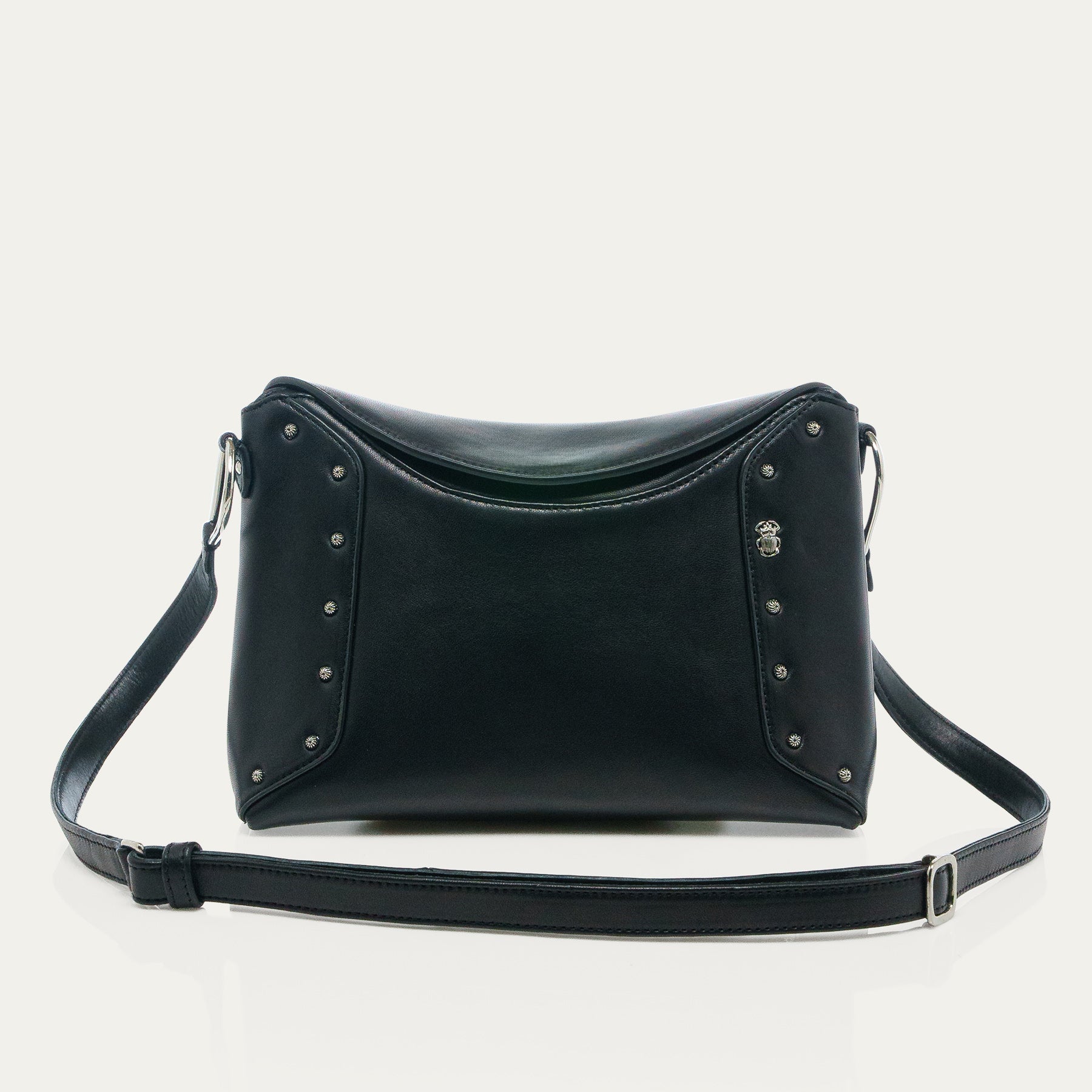 Gaia Black Nappa Leather Bag