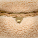 Bolso Chris de piel de oveja color crema
