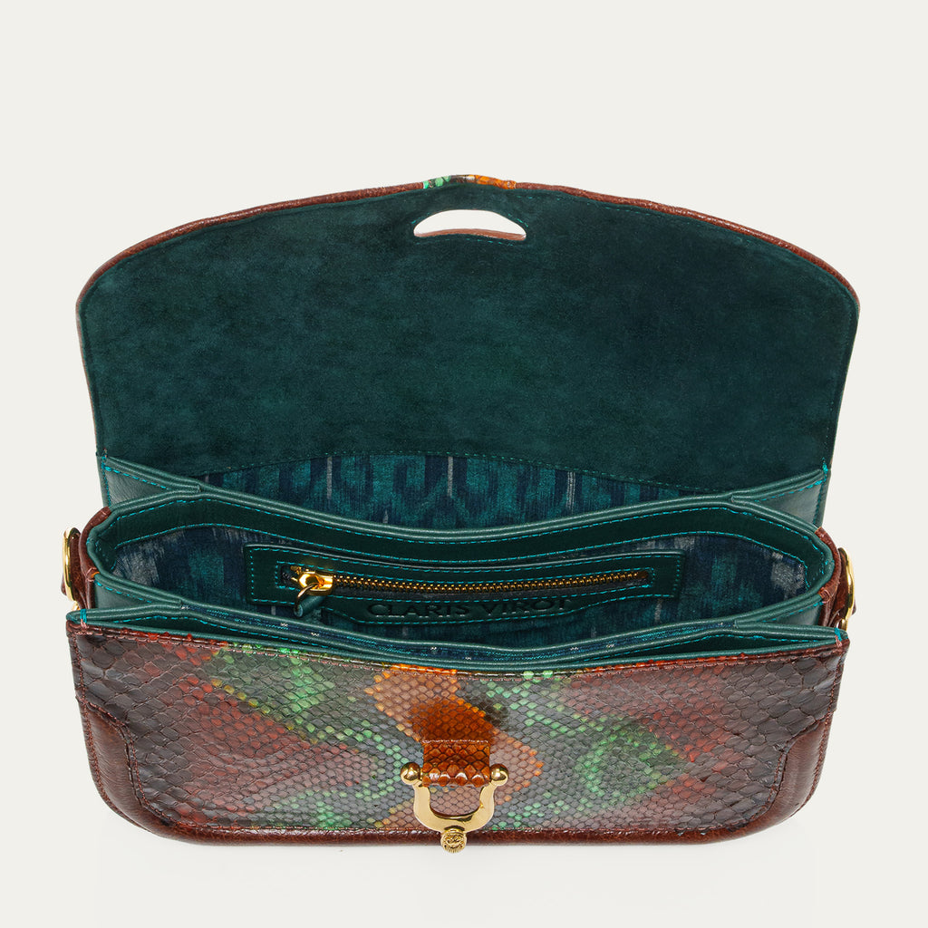 Manon Baguette Python Oasis Bag