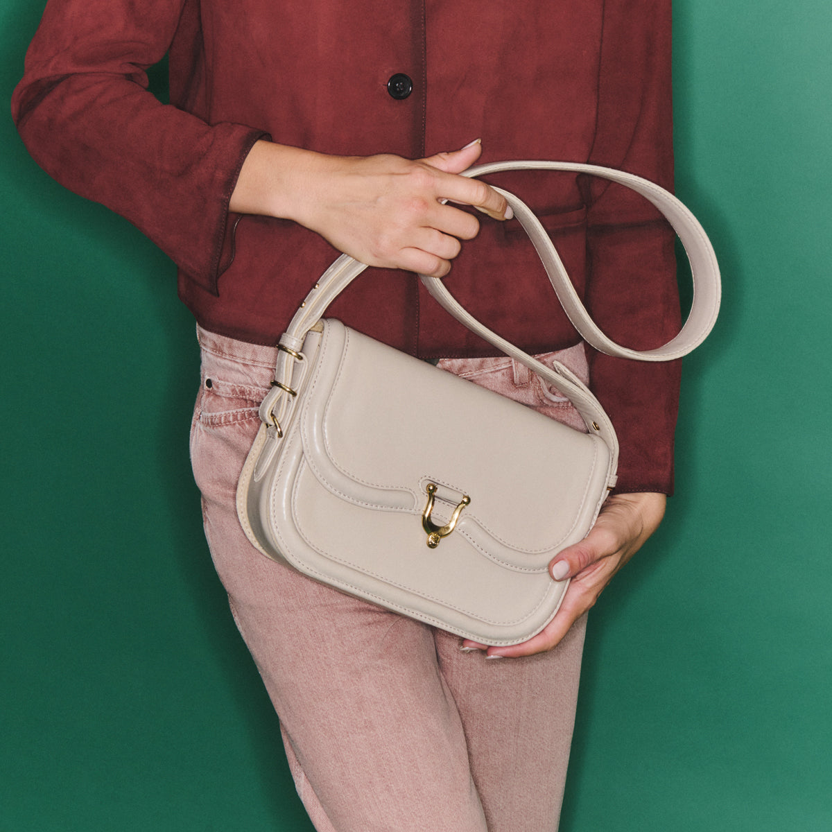 Bolso Manon Piel Napa Yeso