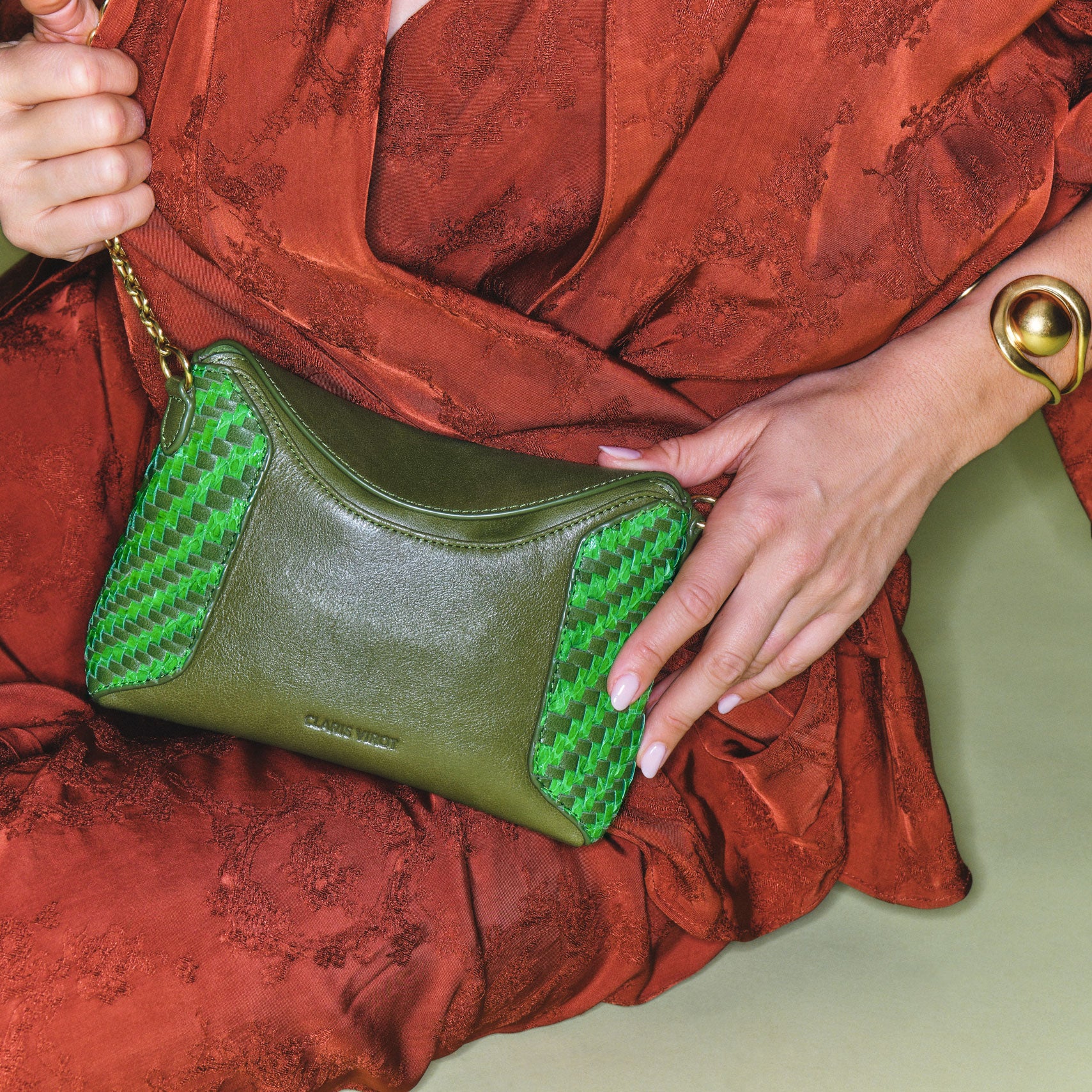 Mini Gaia Leather Bag Rosemary