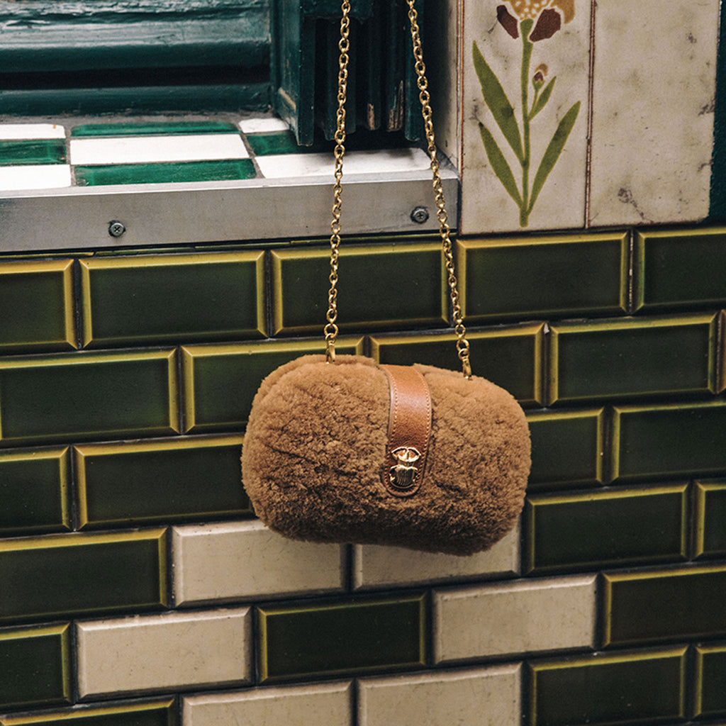 Bolso Chiara De Piel De Oveja Cobre