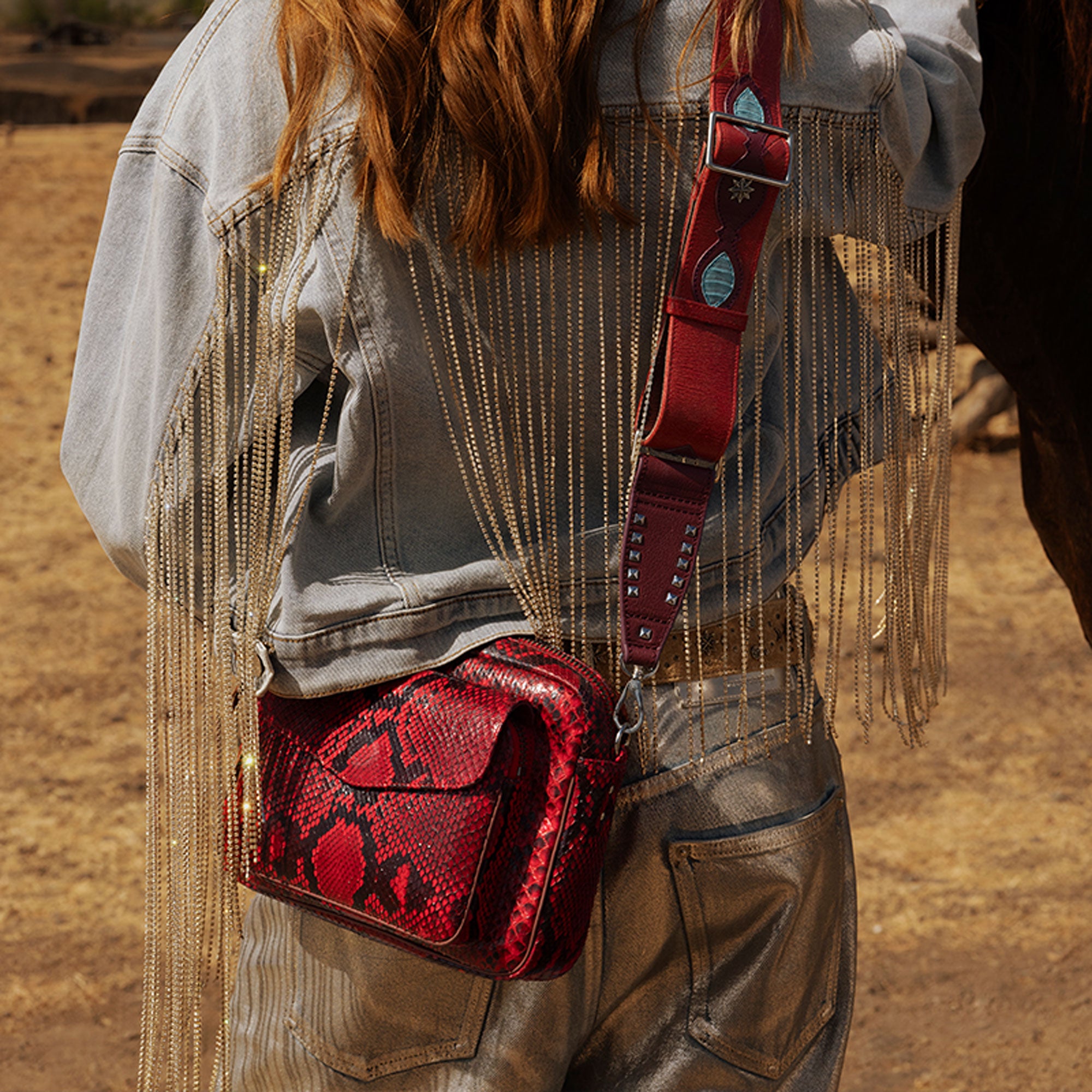 Big Charly Ruby Python Bag