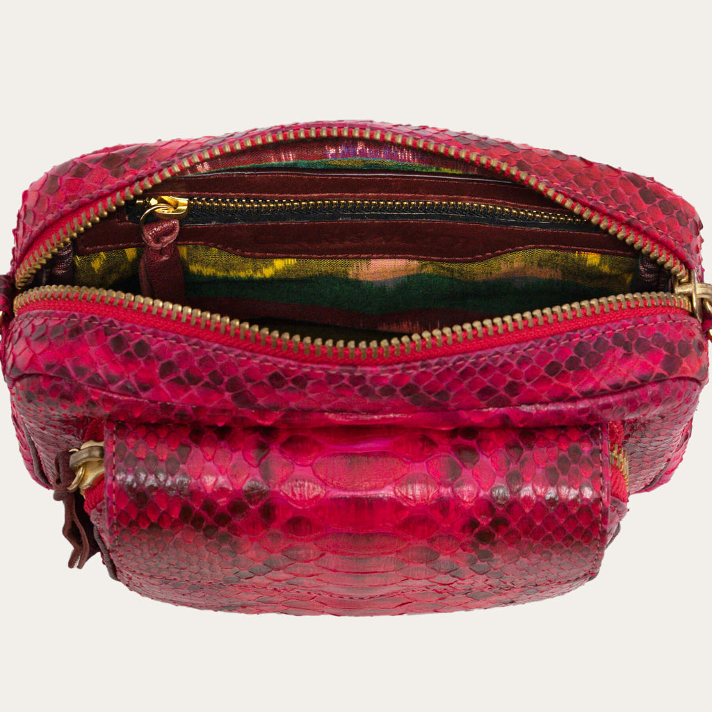 Bolso Charly Celosia Pitón Rosa
