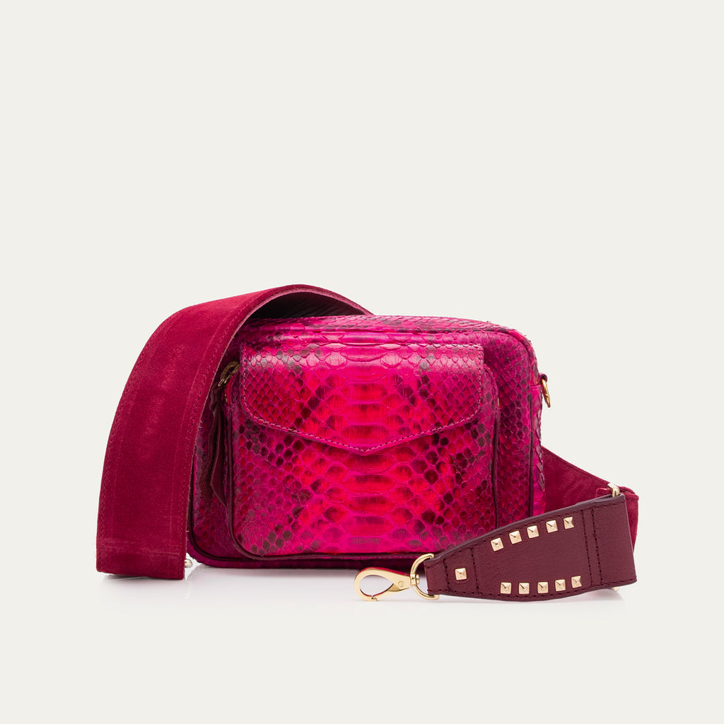 Bolso Charly Celosia Pitón Rosa