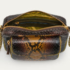 Bolso Charly De Pitón Ojo De Tigre