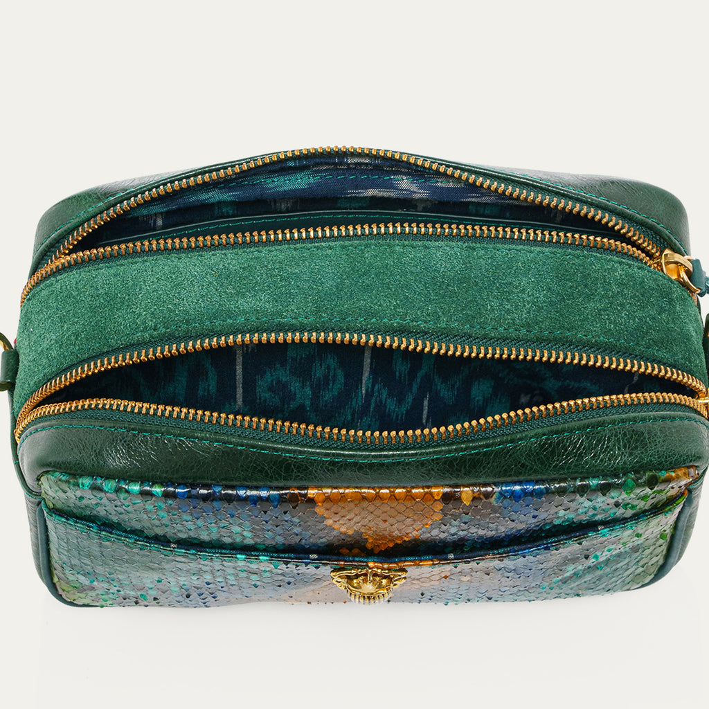 Lily Lotus Blue Python Bag
