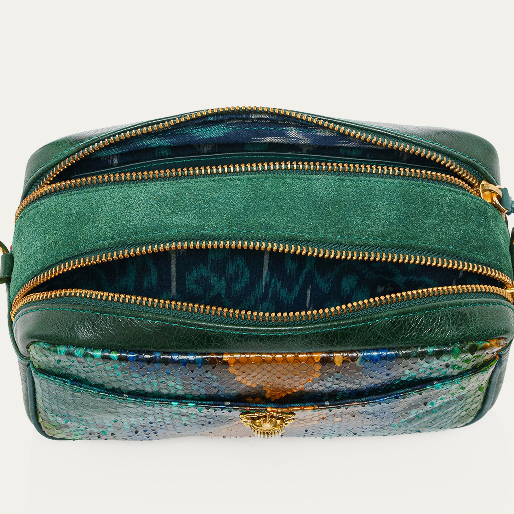 Lily Lotus Blue Python Bag