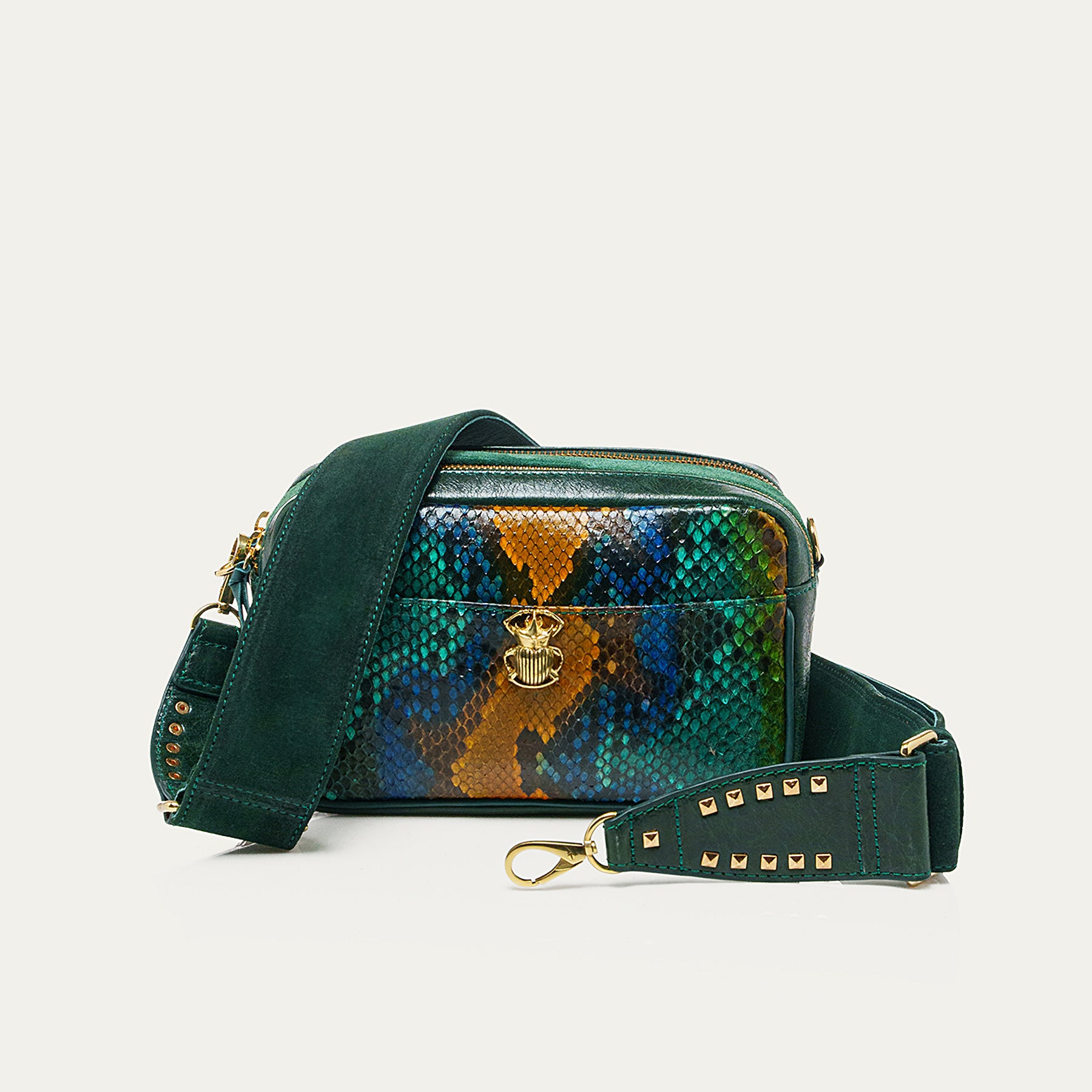 Lily Lotus Blue Python Bag