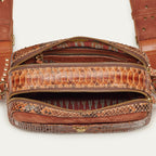 Lily Mocha Python Bag