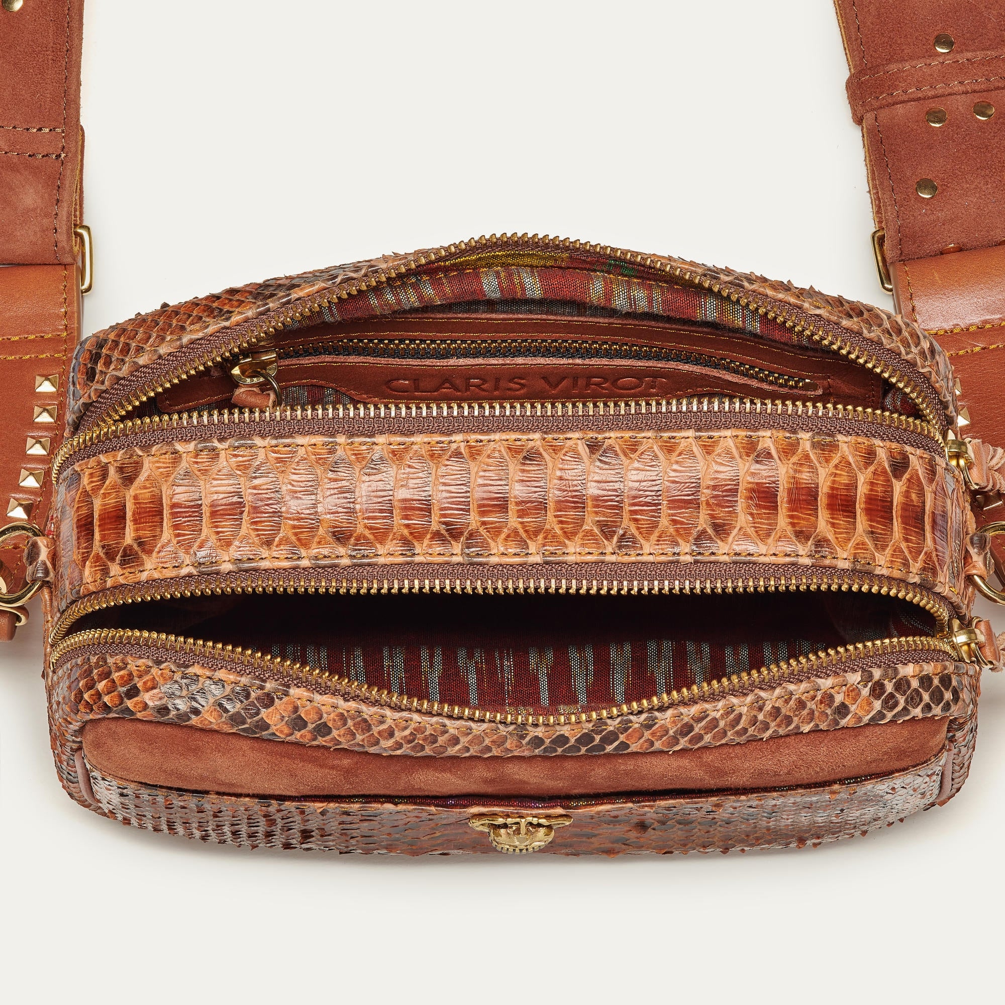 Lily Mocha Python Bag
