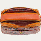 Lily Terracotta Python Bag