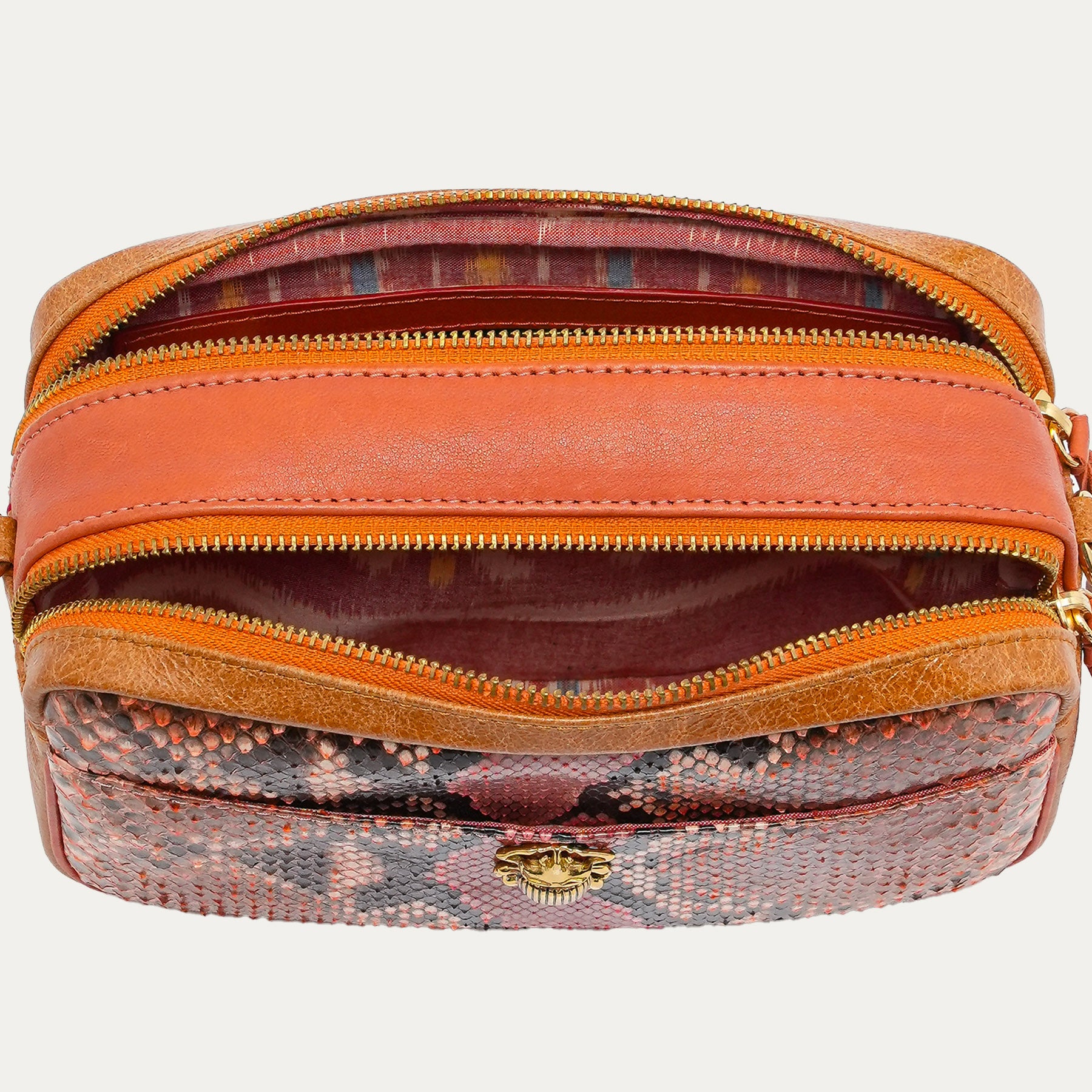 Lily Terracotta Python Bag