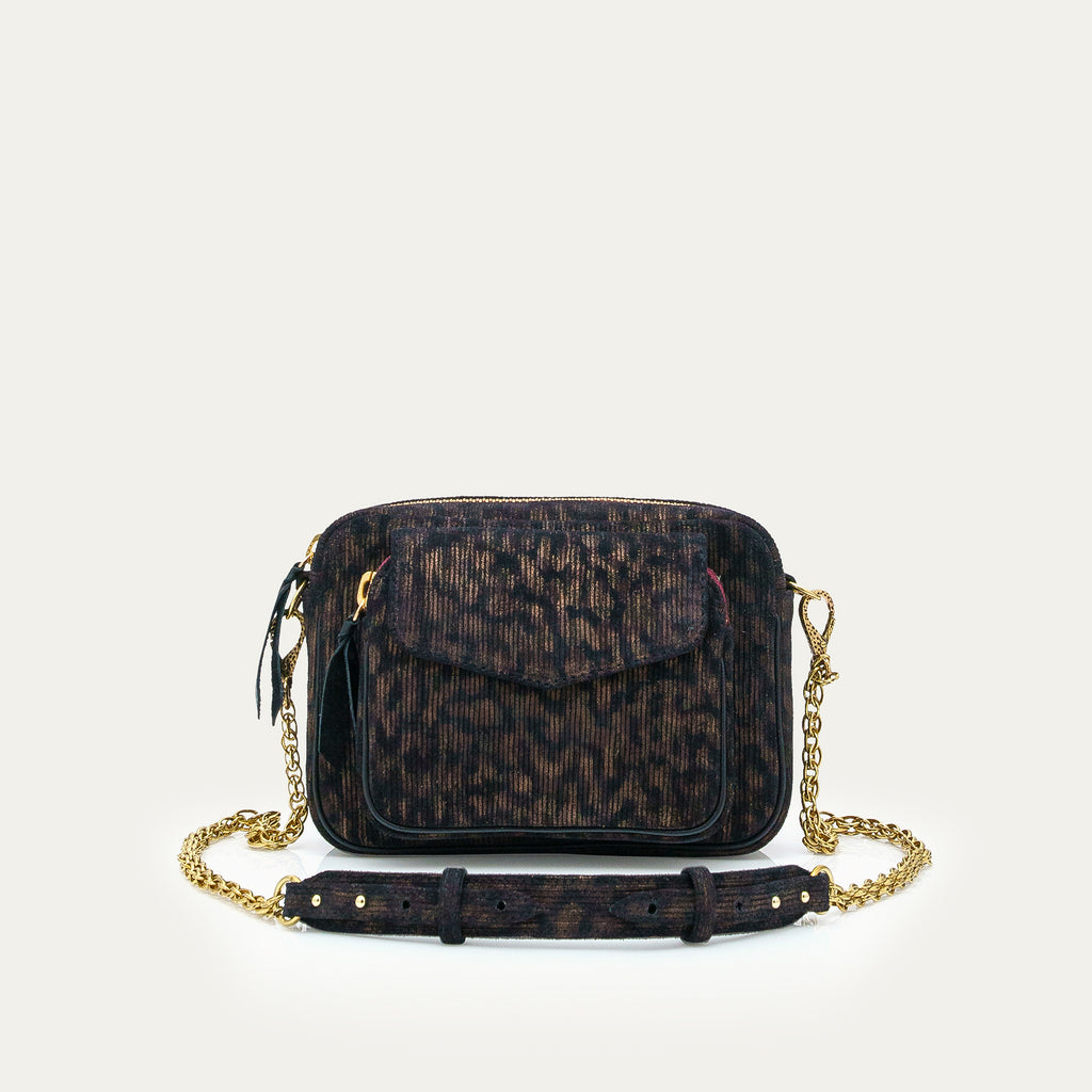 Bolso Charly Ante Camuflaje Metalizado