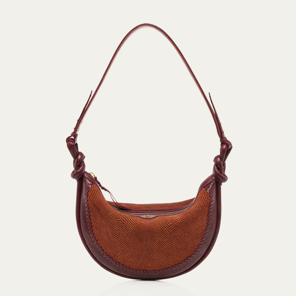 Chris Sekhmet Embroidered Velvet Calfskin Bag