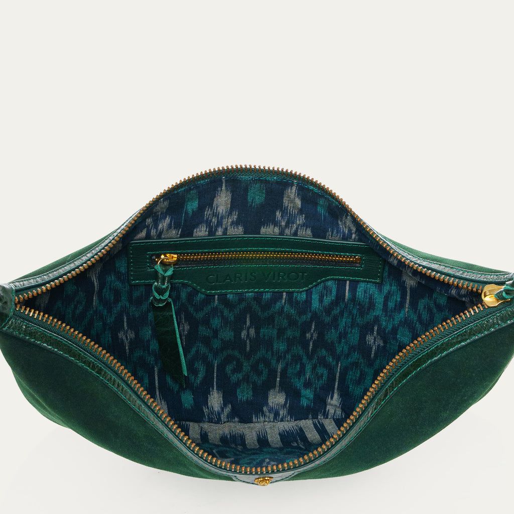 Jade Green Chris Velvet Calfskin Bag