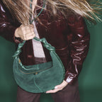 Jade Green Chris Velvet Calfskin Bag