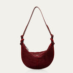 Burgundy And Ruby Chris Velvet And Python Calfskin Bag