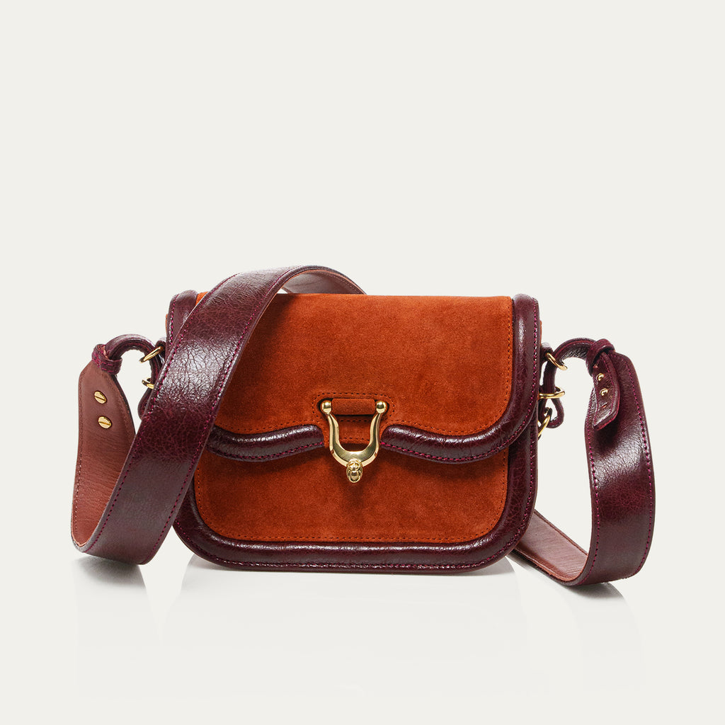 Bolso Mini Manon De Piel De Becerro De Terciopelo Color Ladrillo