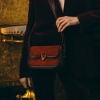 Bolso Mini Manon De Piel De Becerro De Terciopelo Color Ladrillo